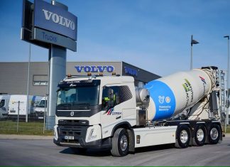 Volvo Truck’s First Electric Concrete Mixer On The Road